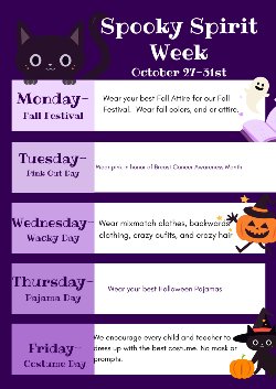cat and pumpkin weekly calendar